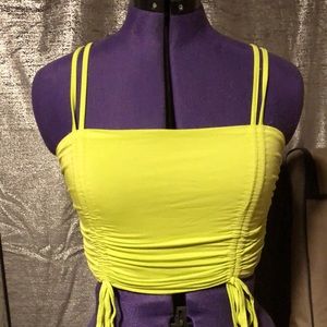 Neon yellowish green crop top